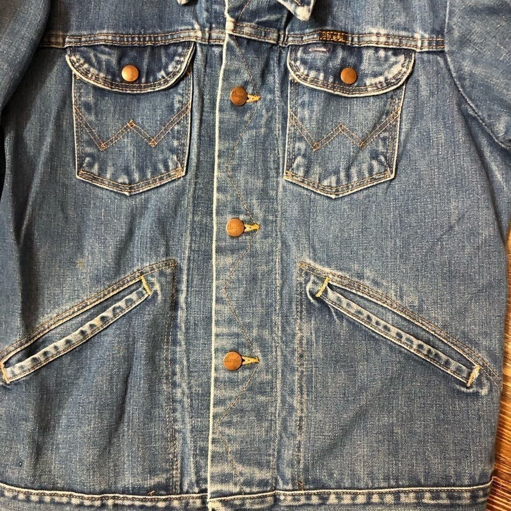 Womens 70’s Vintage Wrangler Trucker Jacket With … - image 5